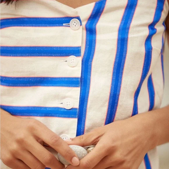 Joules | Carper Stripe Button Through Cami (8) - Picture 3 of 10